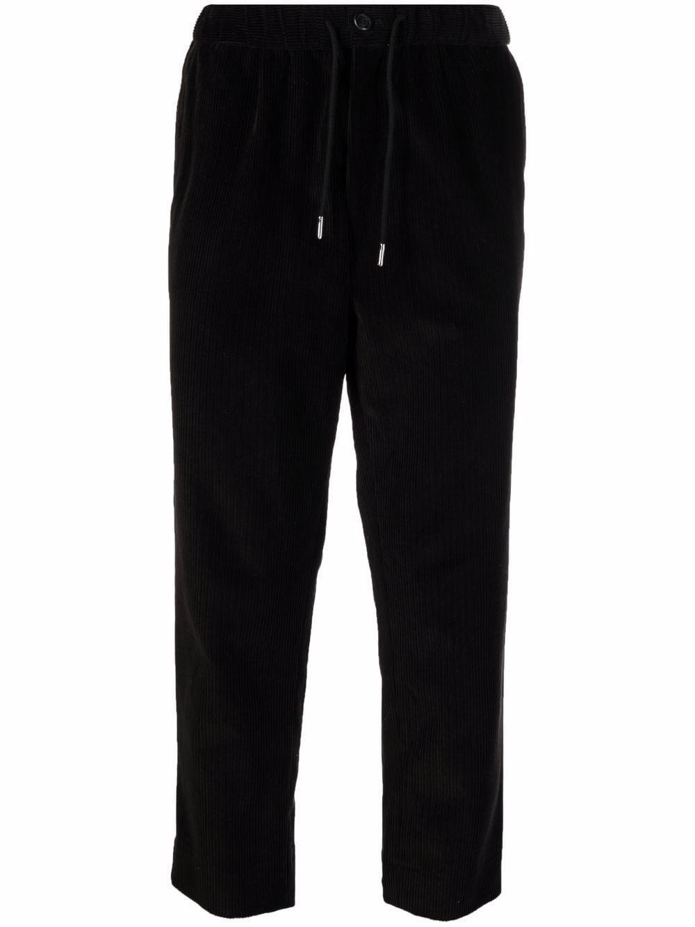 AMI Paris drawstring-waist corduroy trousers - Black von AMI Paris