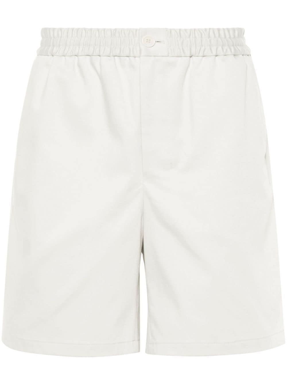 AMI Paris elasticated cotton shorts - White von AMI Paris