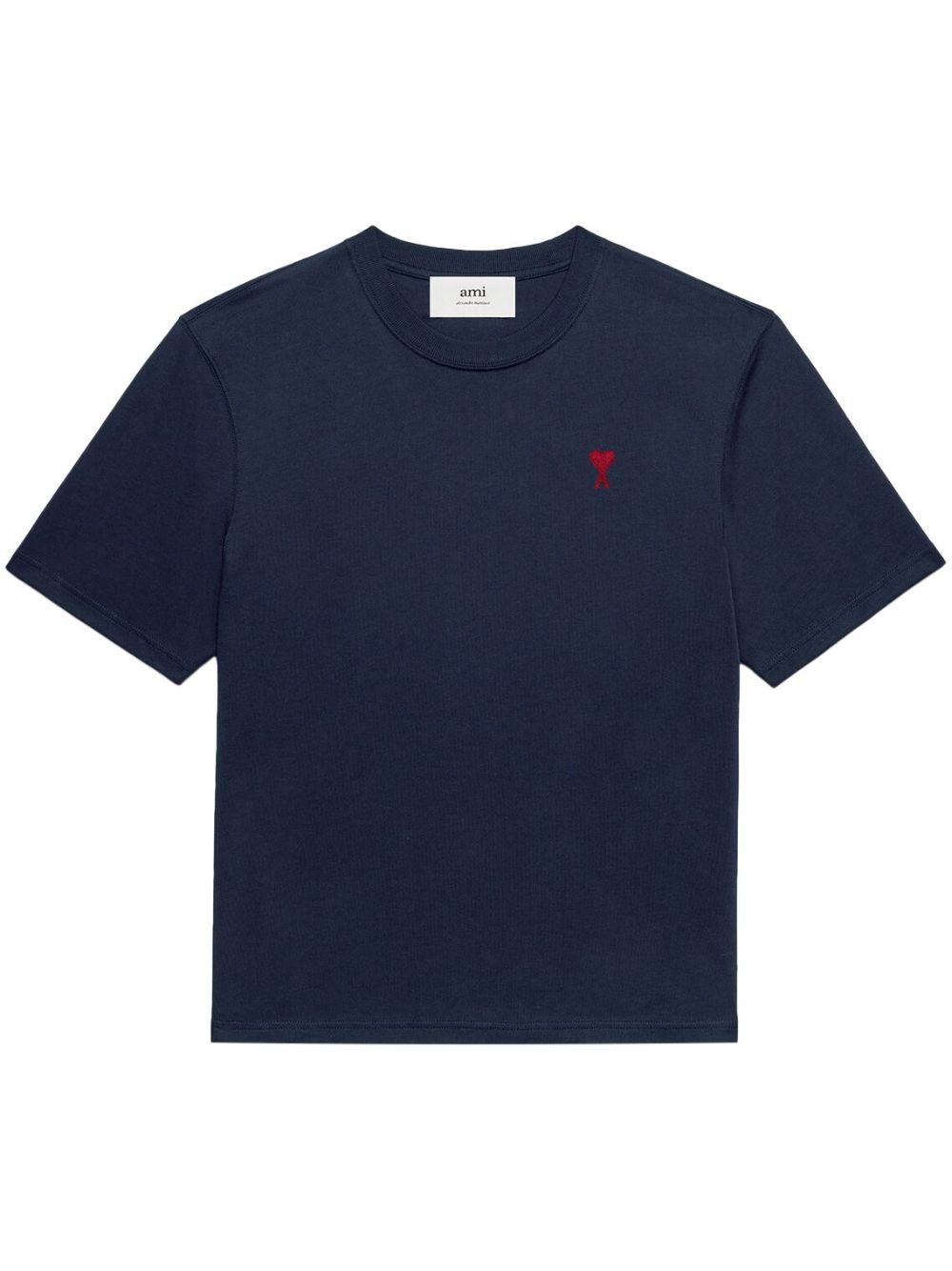 AMI Paris embroidered-logo cotton T-Shirt - Blue von AMI Paris