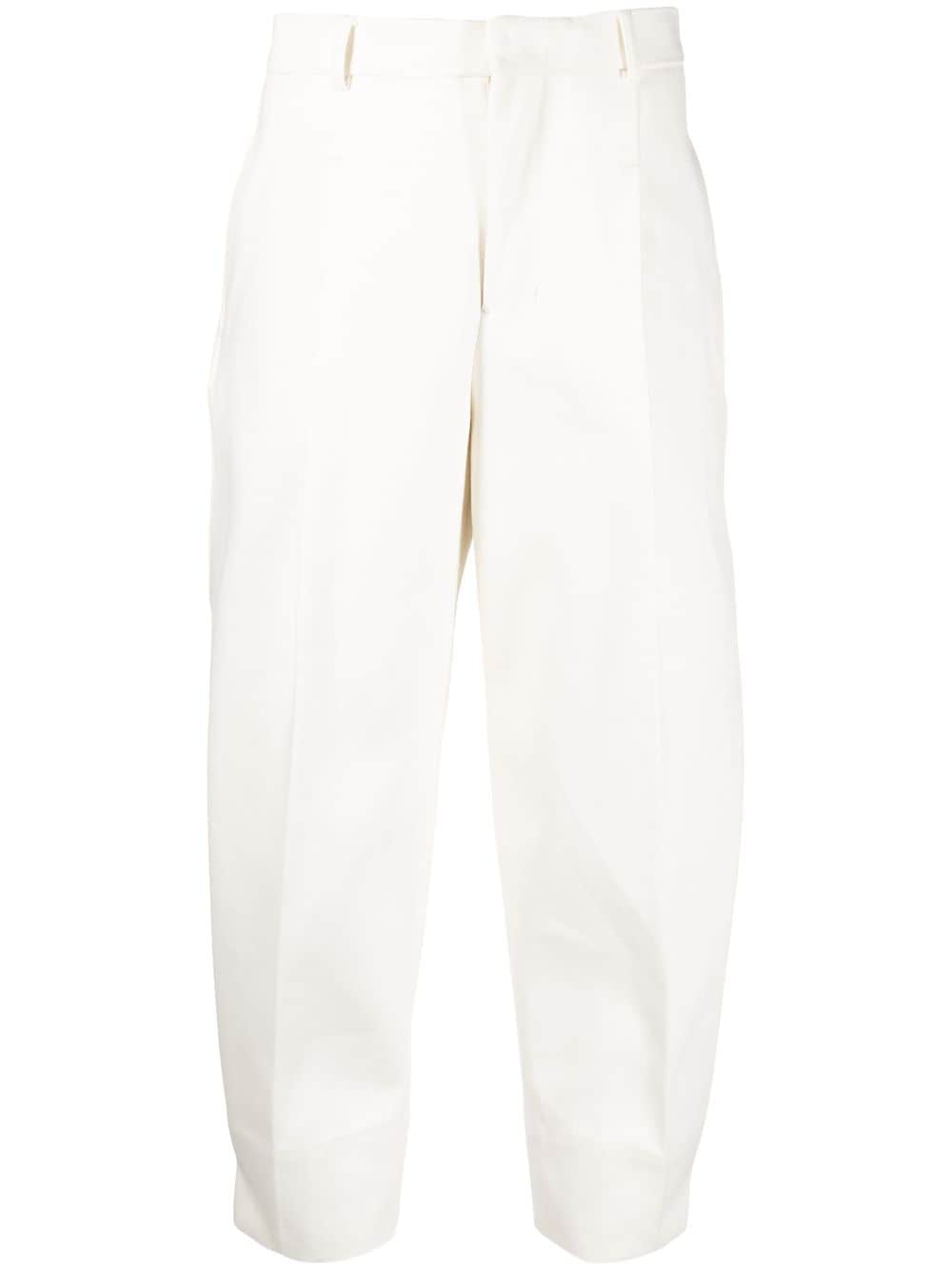 AMI Paris high-waisted cropped trousers - White von AMI Paris