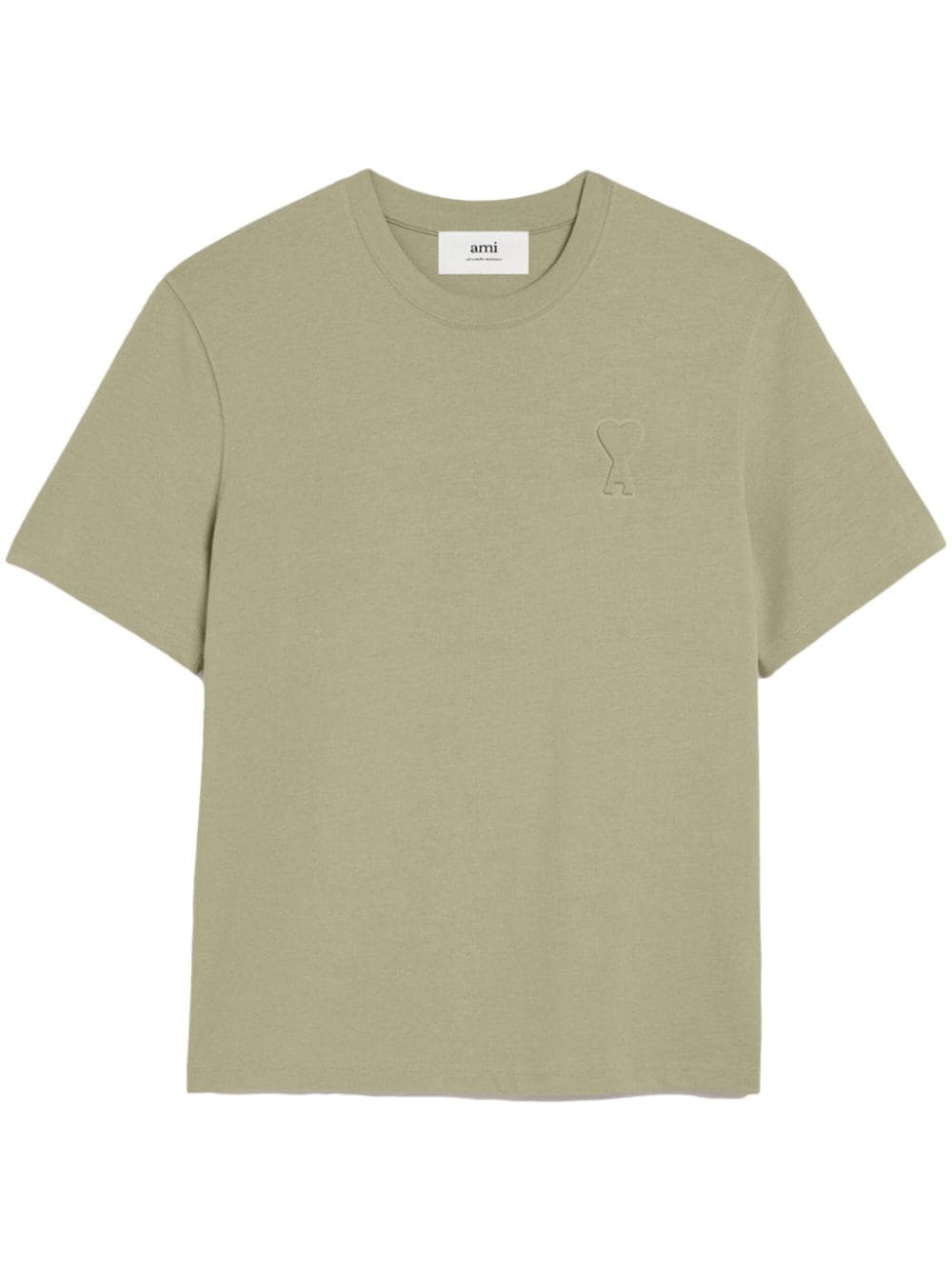 AMI Paris logo-embossed cotton T-shirt - Green von AMI Paris