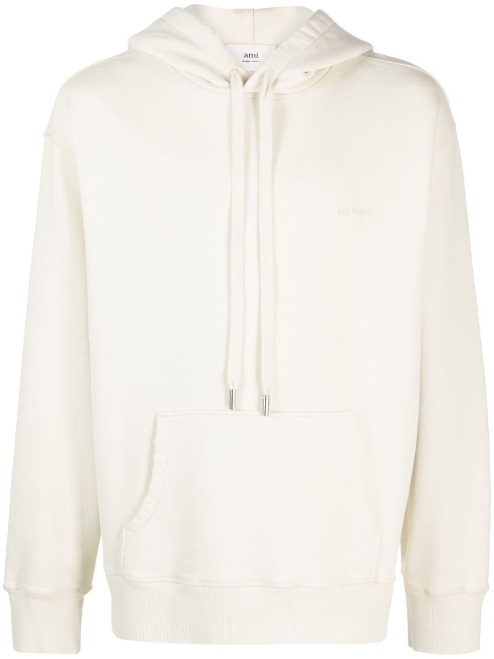 AMI Paris logo-embroidered cotton hoodie - Yellow von AMI Paris