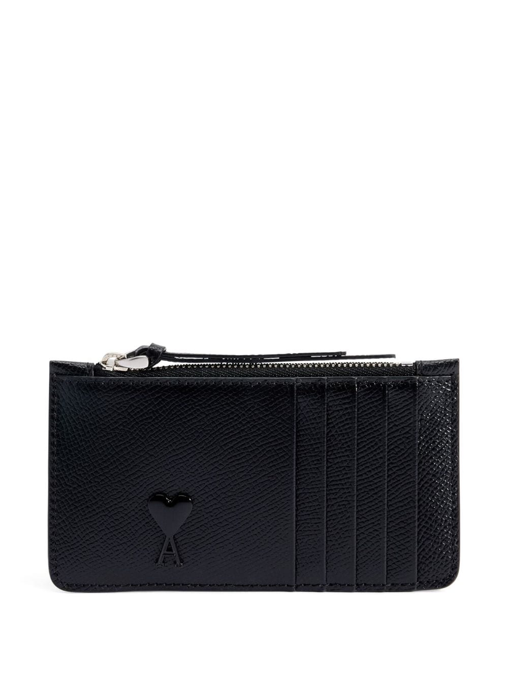 AMI Paris logo leather cardholder - Black von AMI Paris