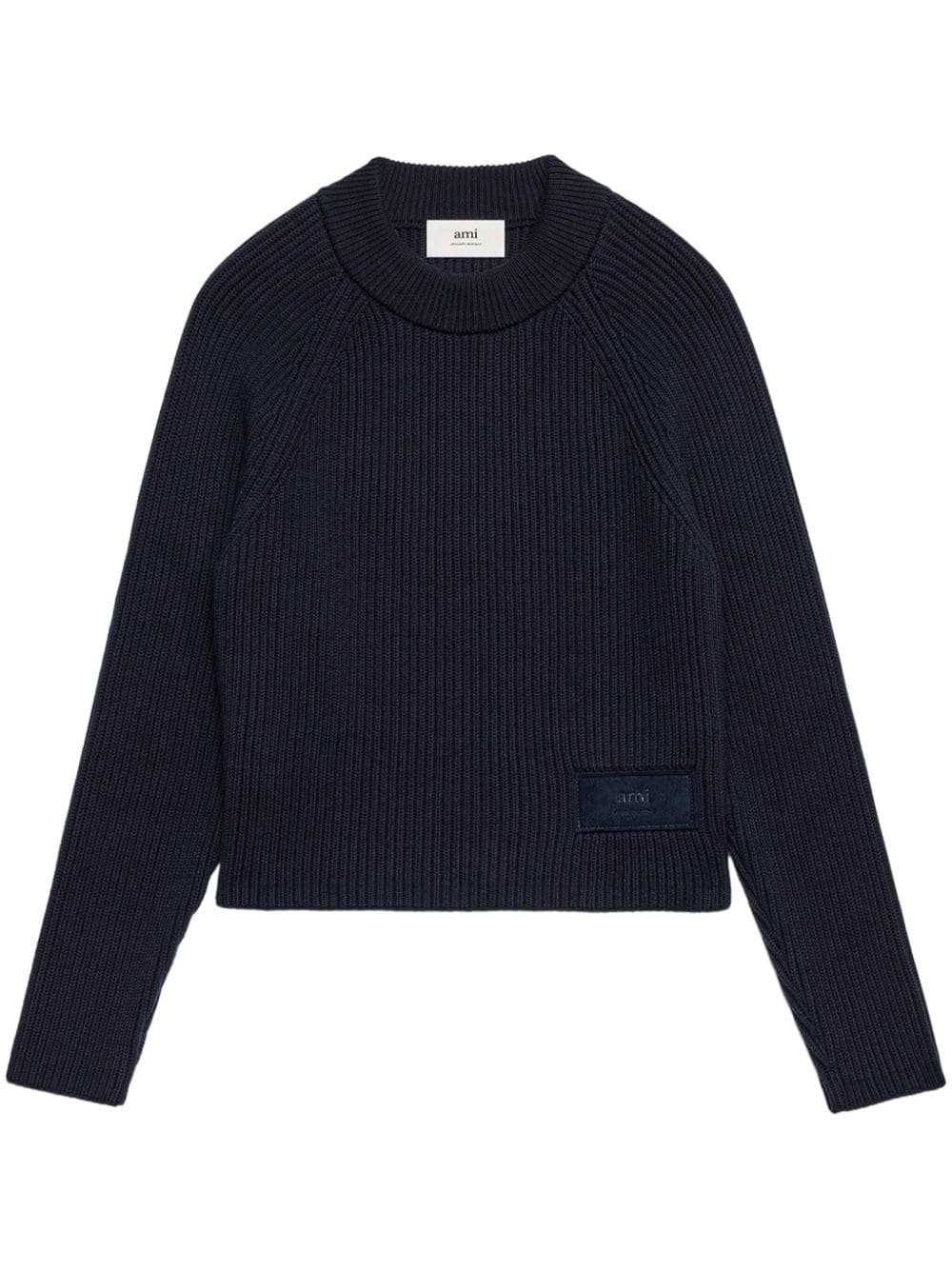 AMI Paris logo-patch knitted jumper - Black von AMI Paris