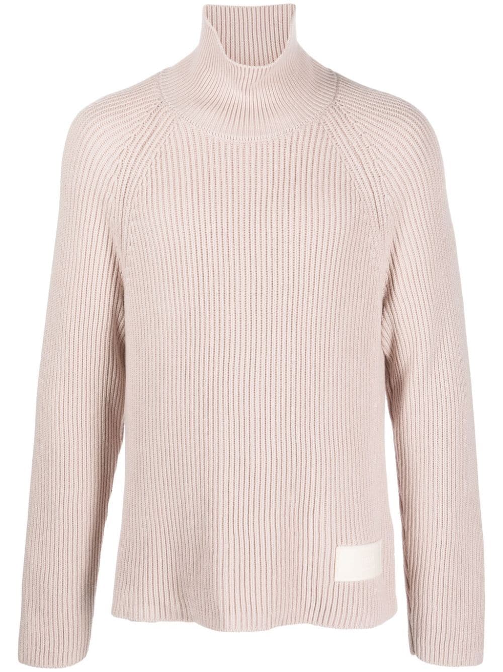 AMI Paris logo-patch ribbed jumper - Pink von AMI Paris