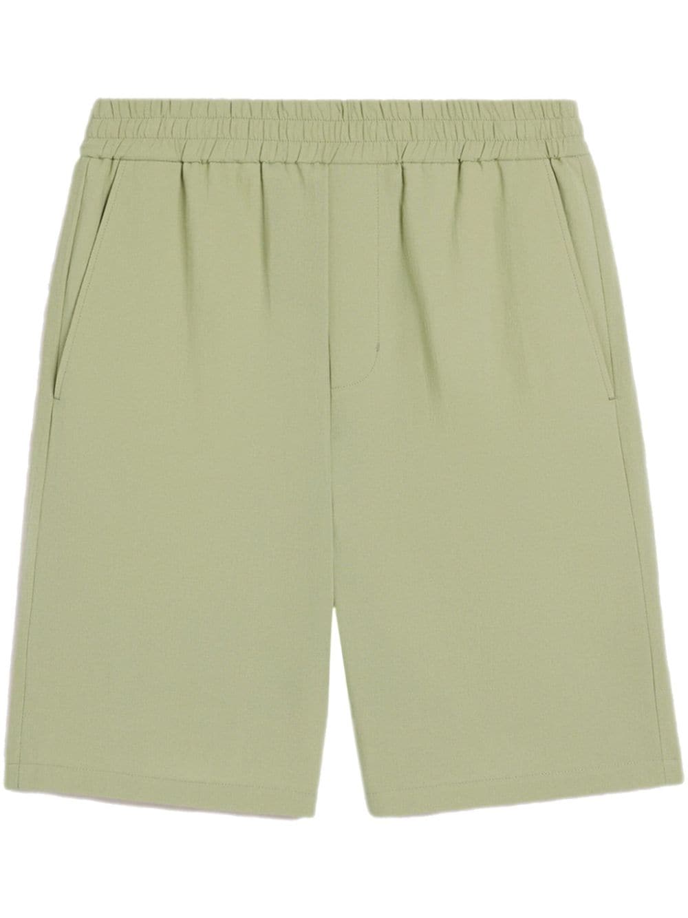 AMI Paris logo-plaque cotton shorts - Green von AMI Paris