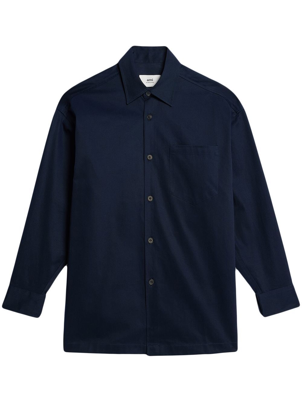 AMI Paris logo-print button-front shirt - Blue von AMI Paris