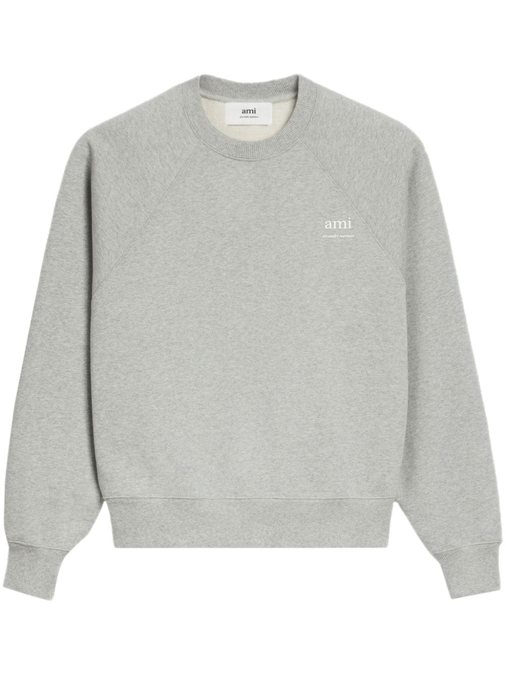 AMI Paris logo-print cotton sweatshirt - Grey von AMI Paris