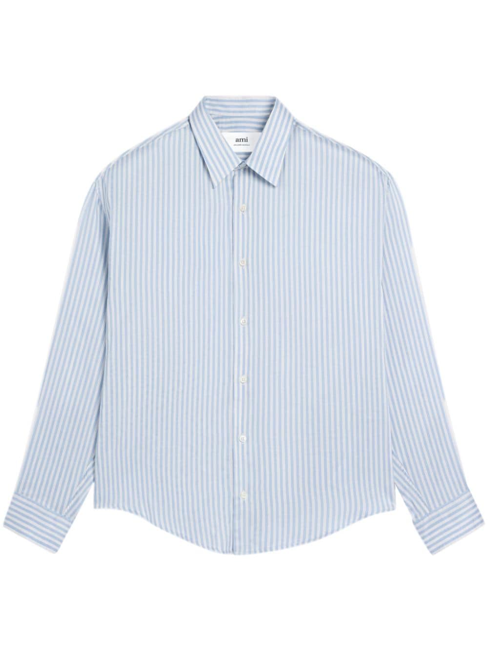 AMI Paris long-sleeve striped shirt - Blue von AMI Paris