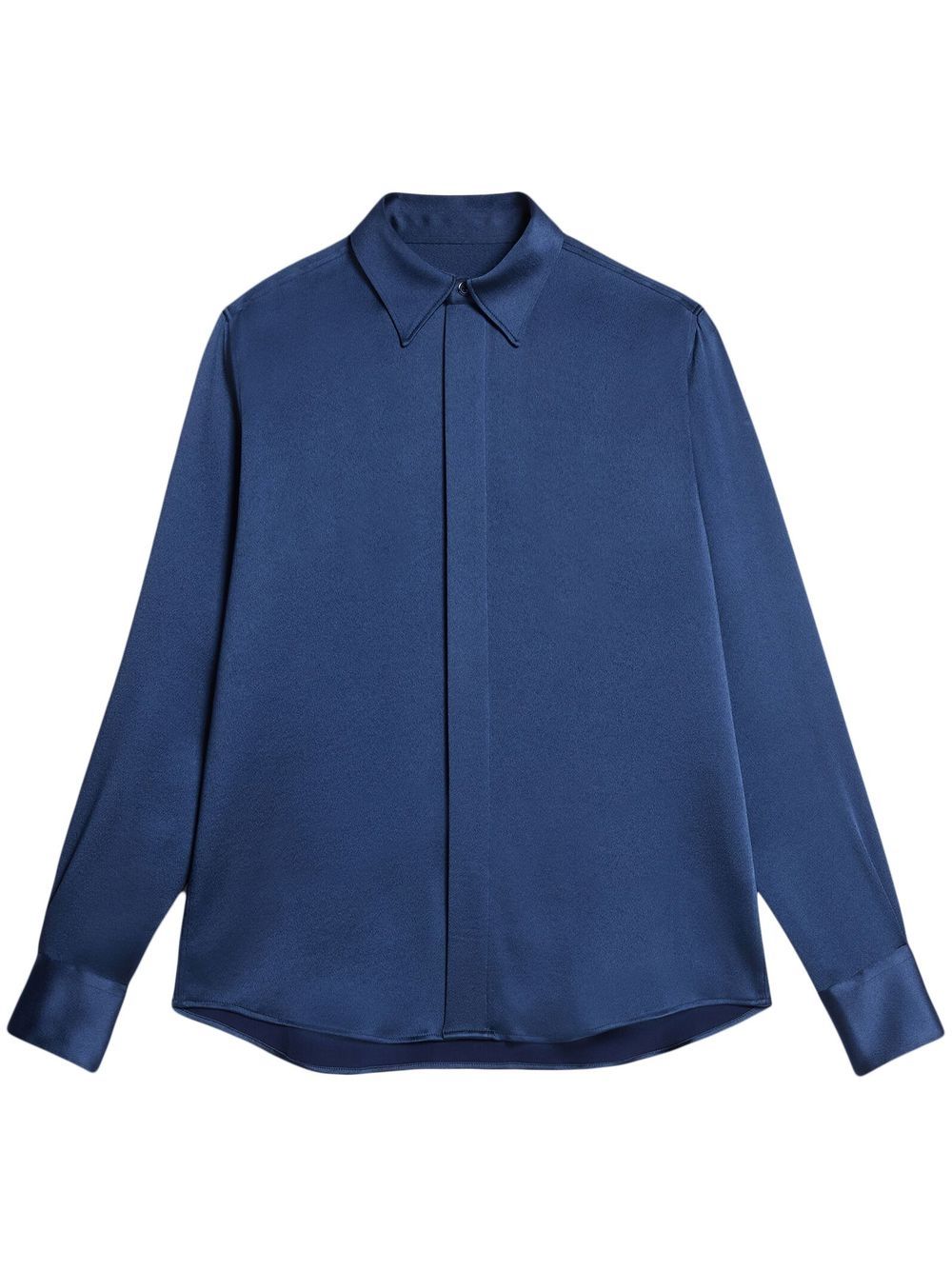 AMI Paris long-sleeved satin shirt - Blue von AMI Paris