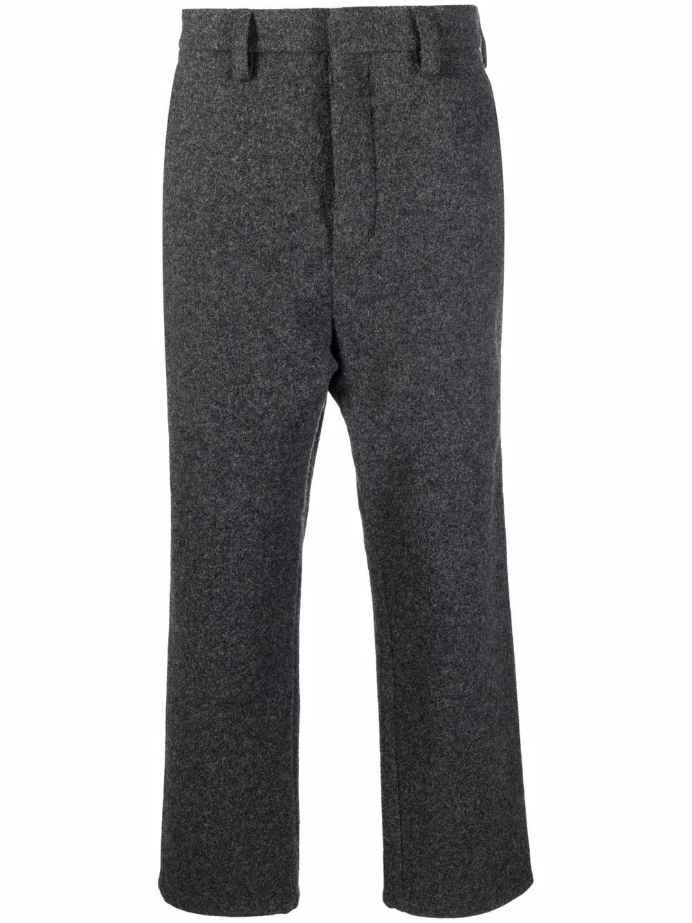 AMI Paris mélange-effect straight leg trousers - Grey von AMI Paris