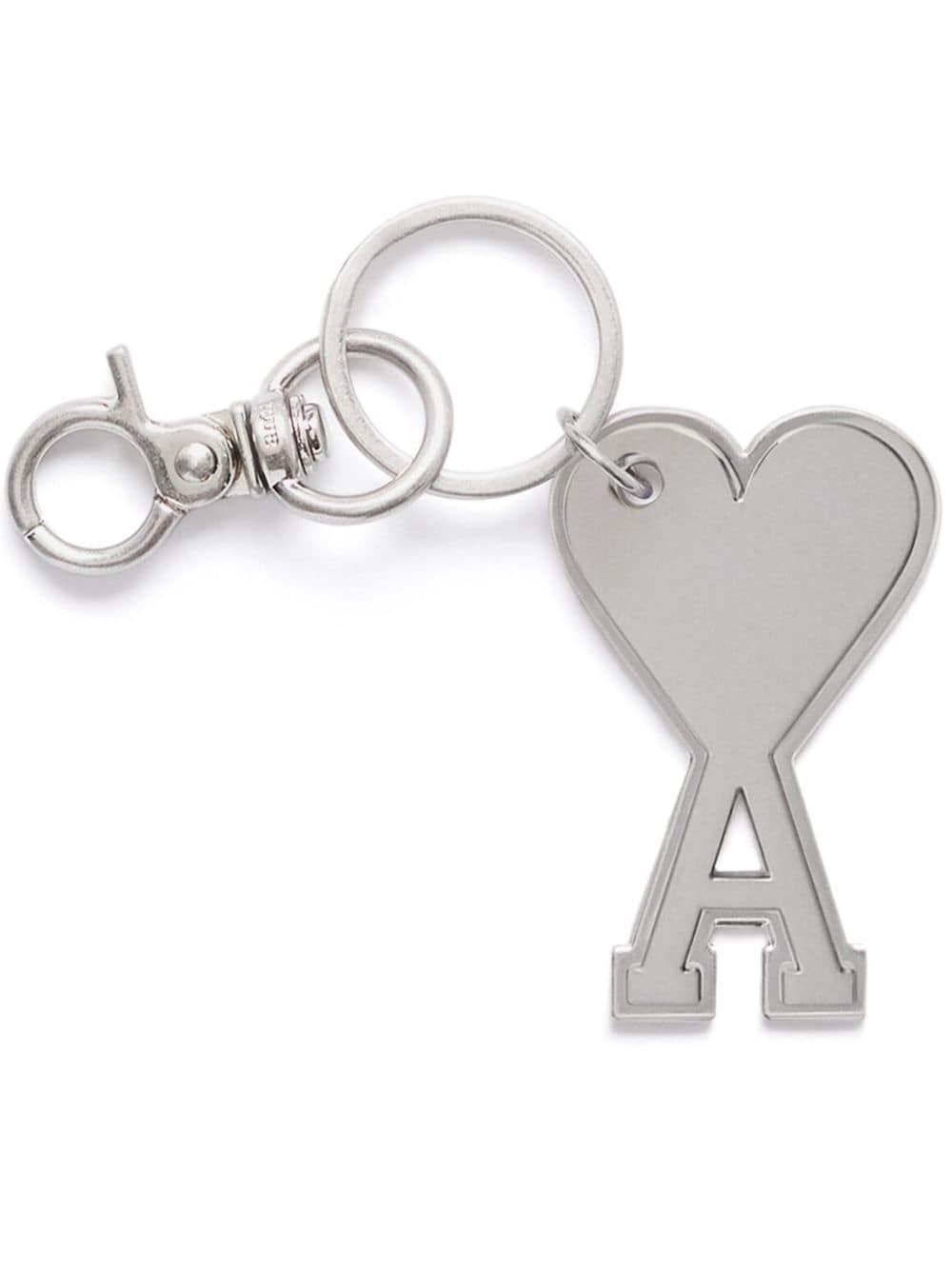 AMI Paris metallic logo charm keyring - Silver von AMI Paris