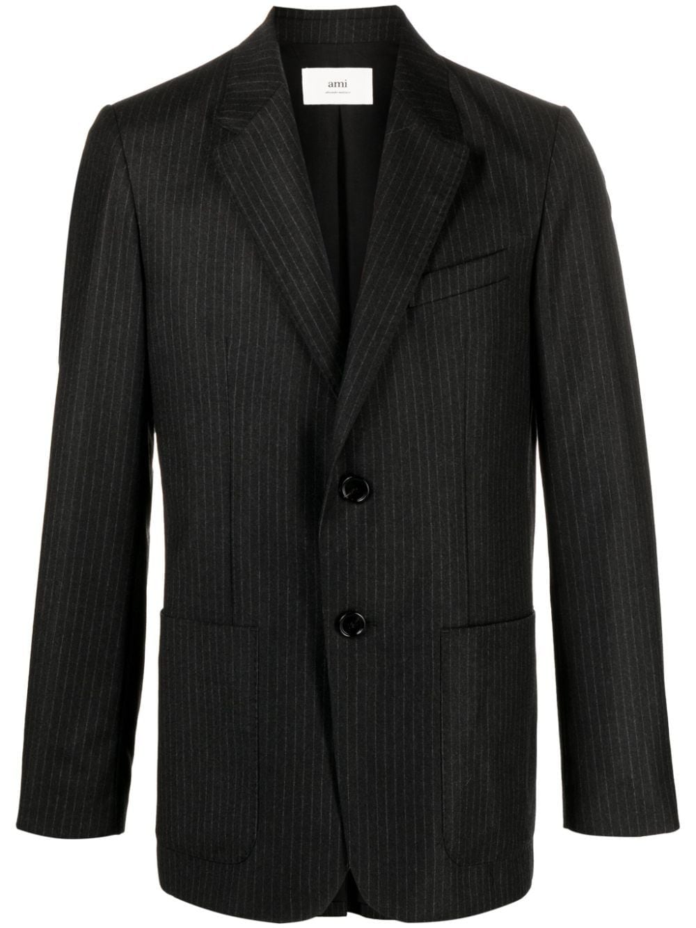 AMI Paris pinstripe-pattern virgin-wool blazer - Black von AMI Paris