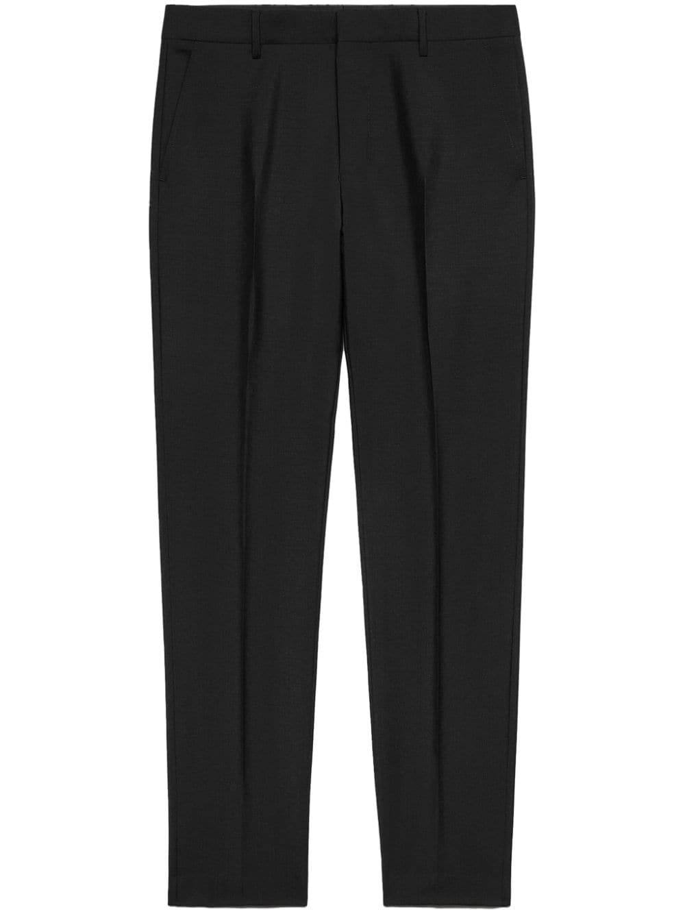 AMI Paris pleat-detail tapered chino trousers - Black von AMI Paris