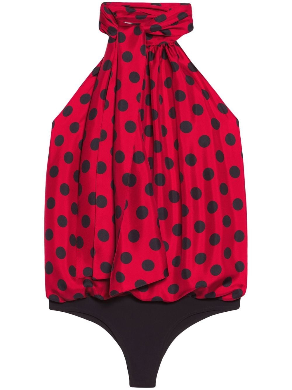 AMI Paris polka dot-print halterneck bodysuit - Red von AMI Paris