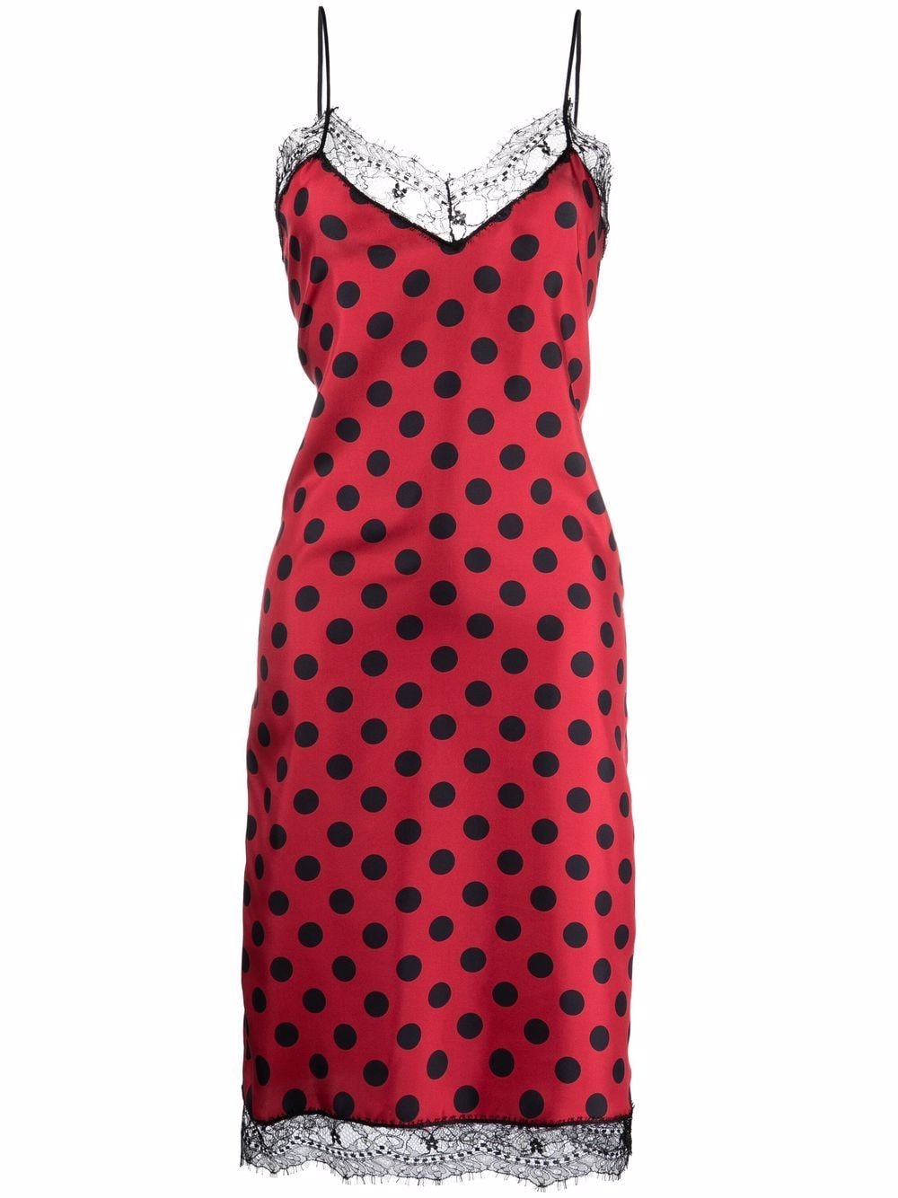 AMI Paris polka dot slip dress - Red von AMI Paris