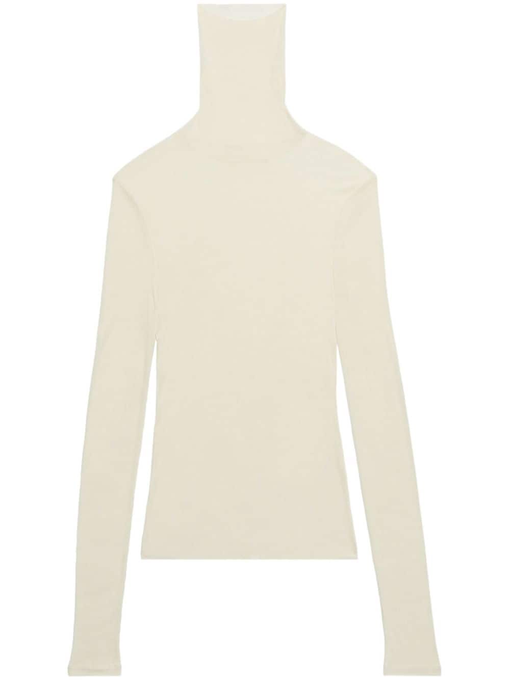 AMI Paris ribbed roll-neck top - Neutrals von AMI Paris