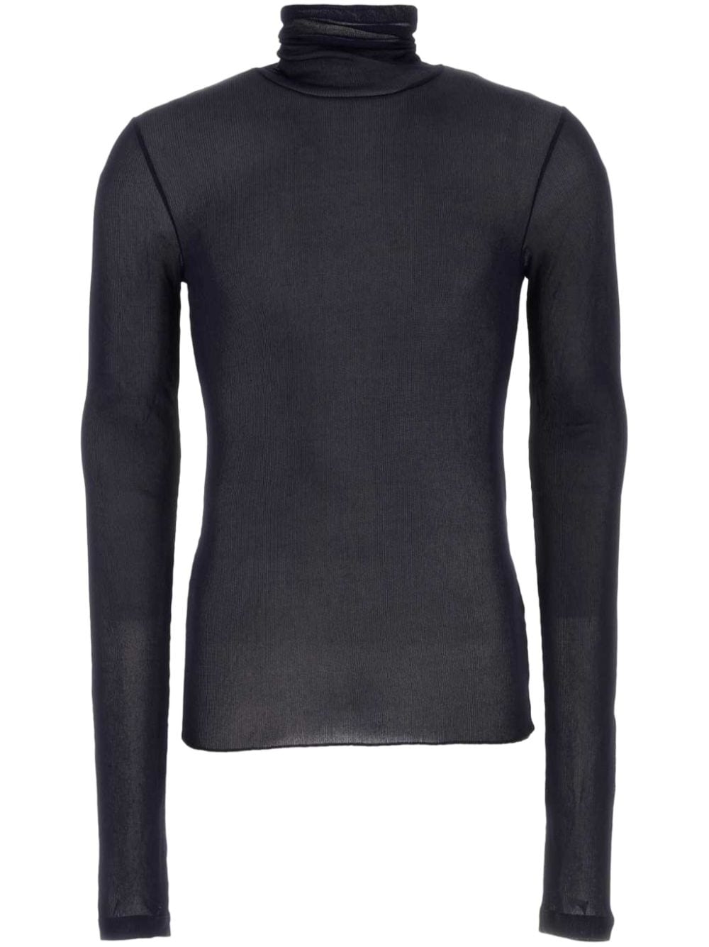 AMI Paris roll-neck semi-sheer jumper - Blue von AMI Paris