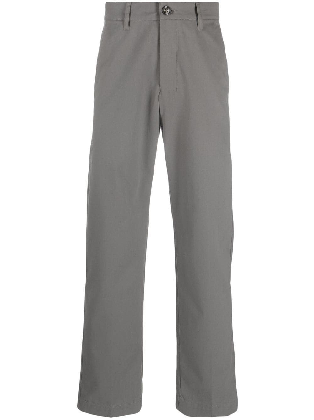 AMI Paris straight-leg cotton trousers - Grey von AMI Paris