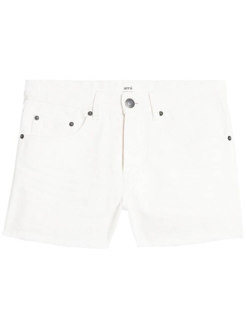AMI Paris straight-leg denim shorts - White von AMI Paris