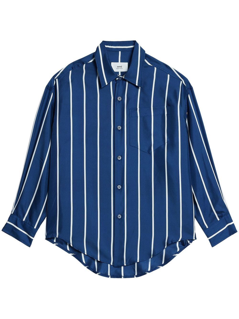 AMI Paris striped button-up shirt - Blue von AMI Paris