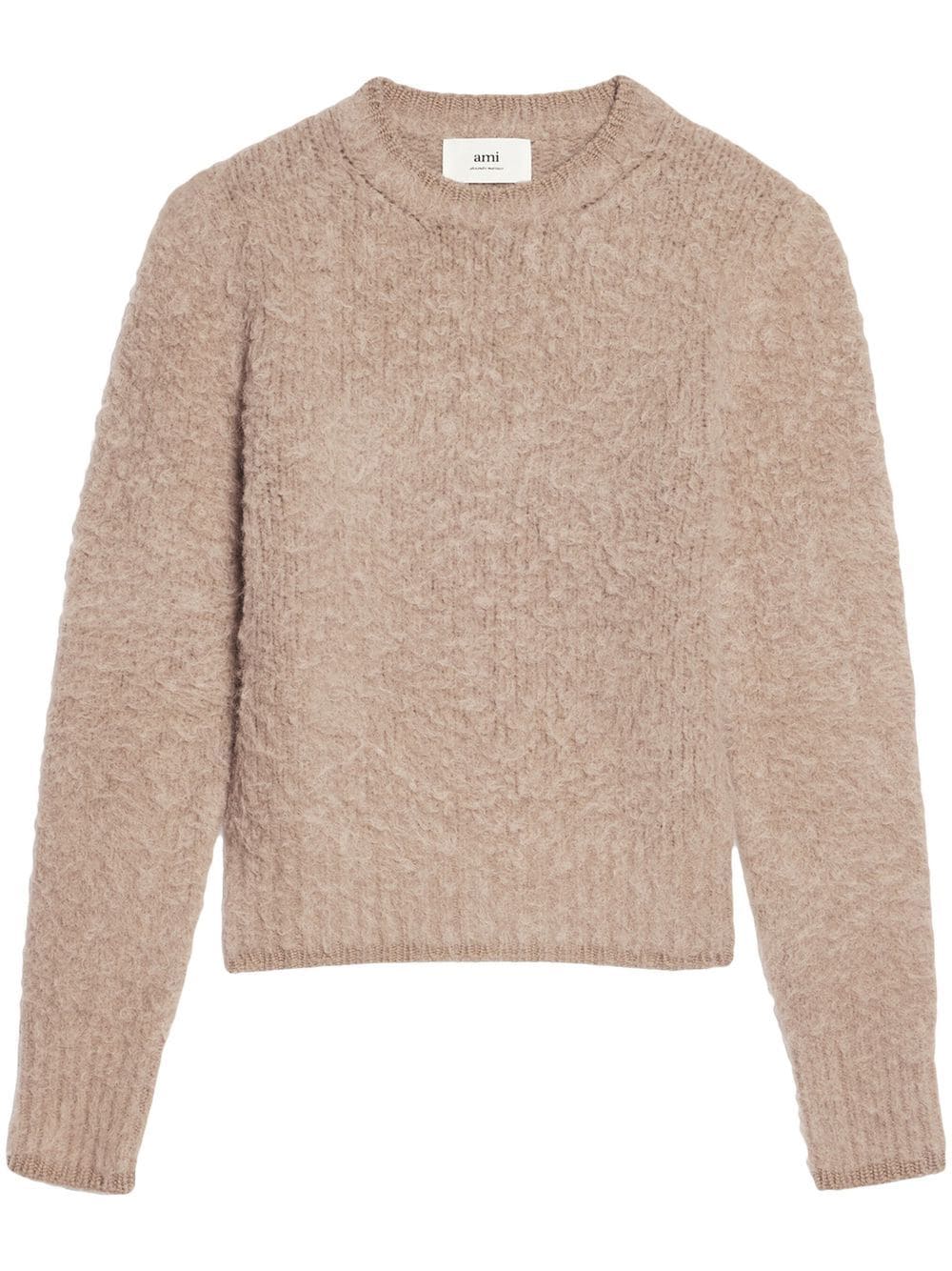 AMI Paris textured fitted jumper - Neutrals von AMI Paris