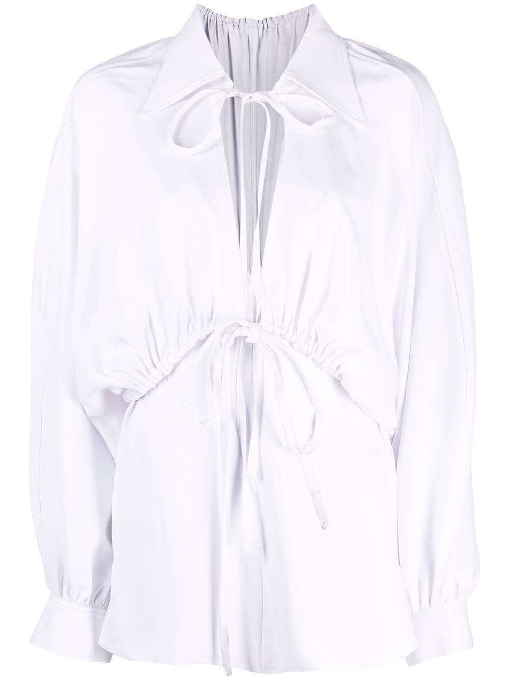 AMI Paris tie-fastening mini dress - White von AMI Paris