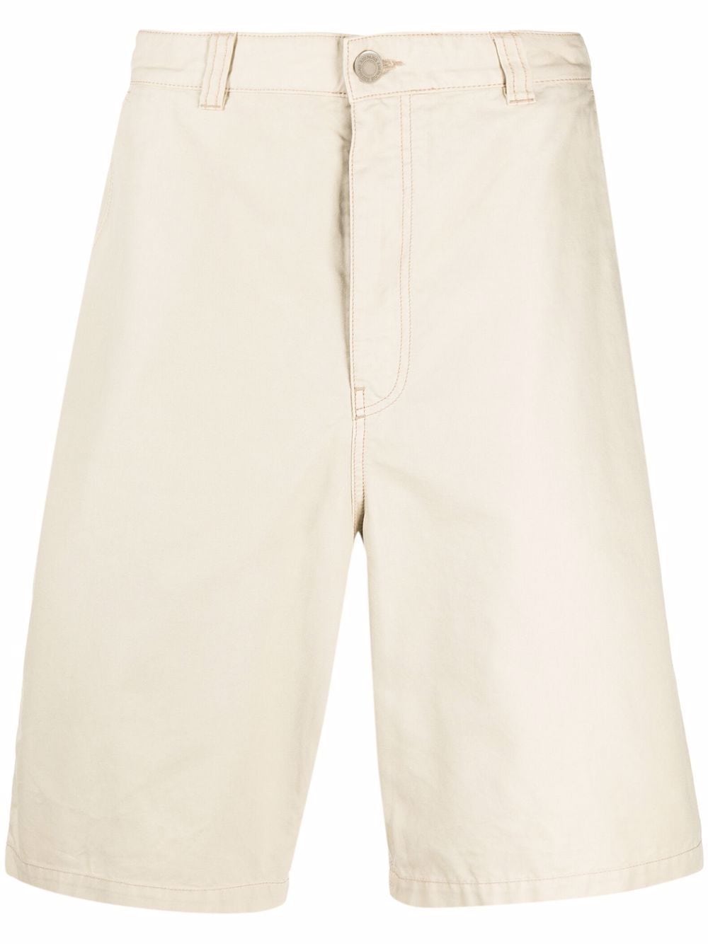 AMI Paris wide-leg cotton shorts - Neutrals von AMI Paris