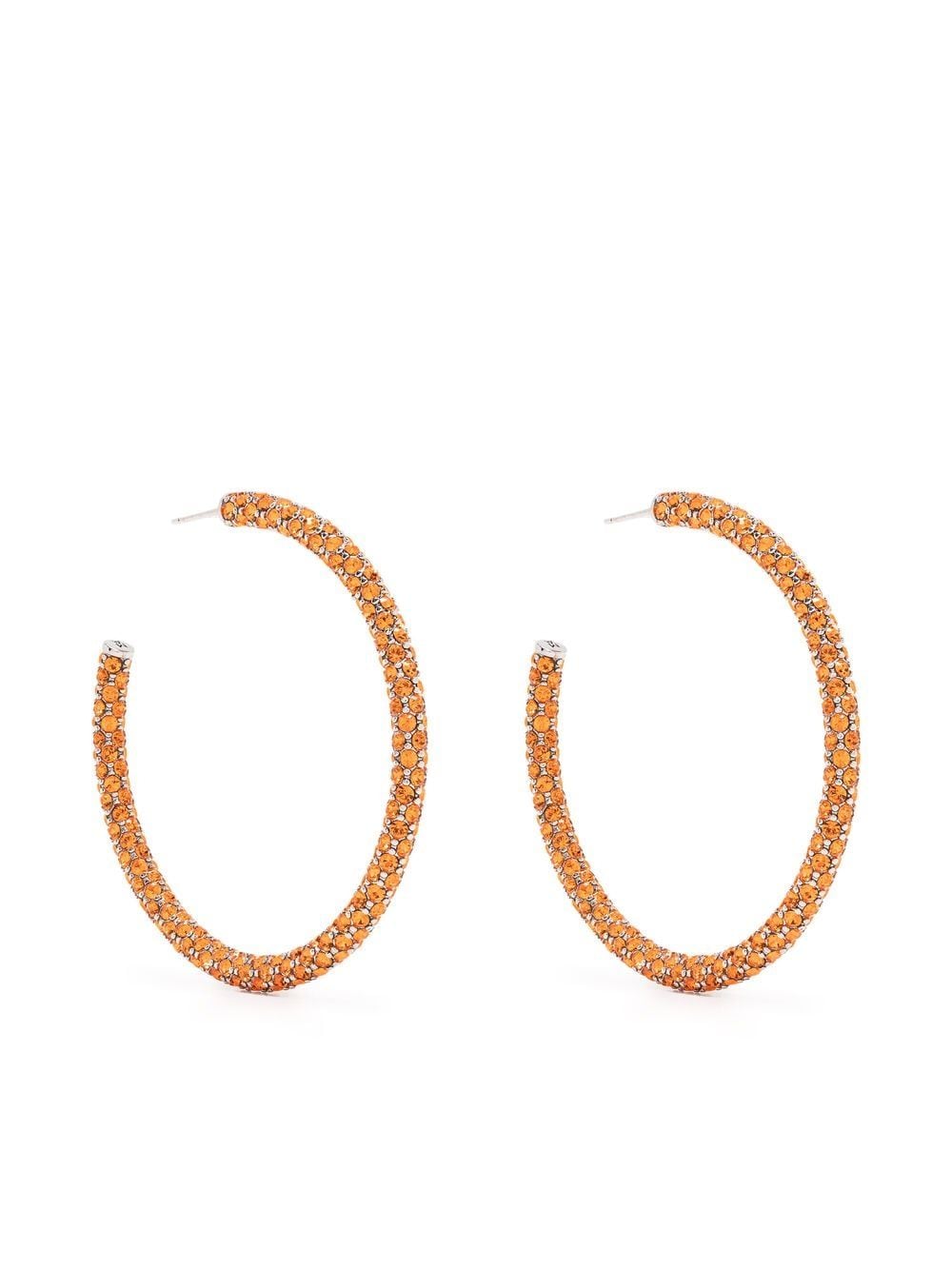 Amina Muaddi Cameron Large hoop earrings - Orange von Amina Muaddi