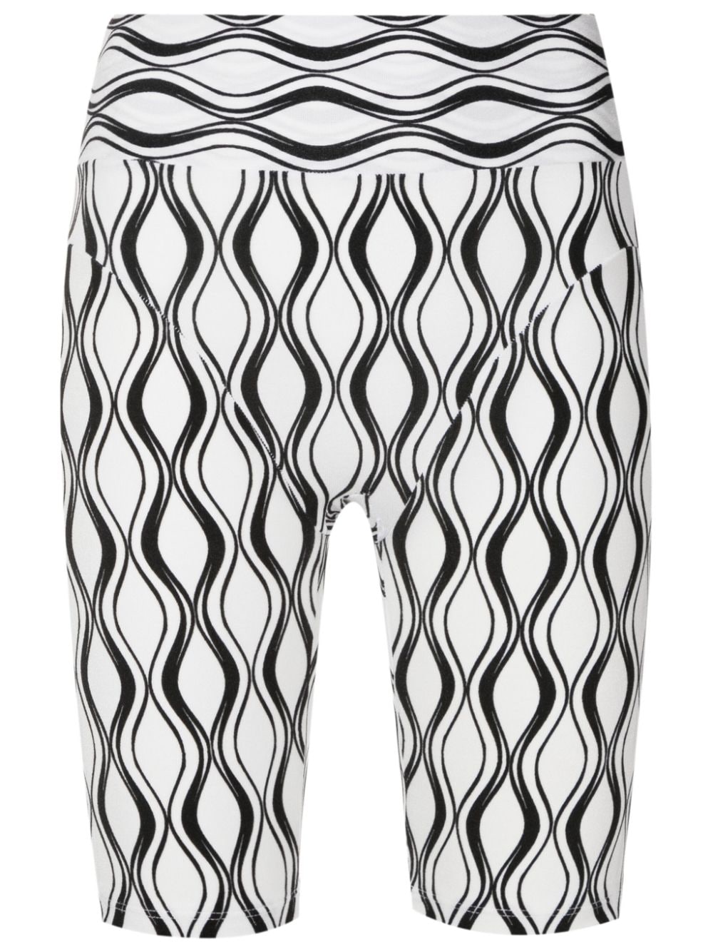 AMIR SLAMA GYM graphic-print cut-out shorts - White von AMIR SLAMA GYM