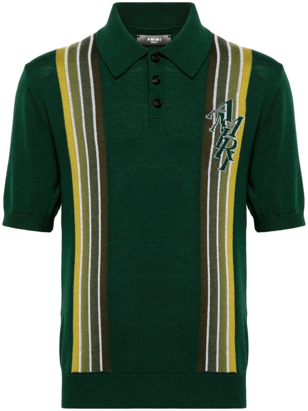 AMIRI Amiri Stack Stripe polo shirt - Green von AMIRI