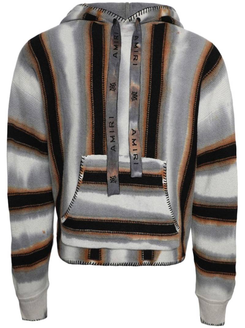 AMIRI Baja stripe-pattern hoodie - Grey von AMIRI