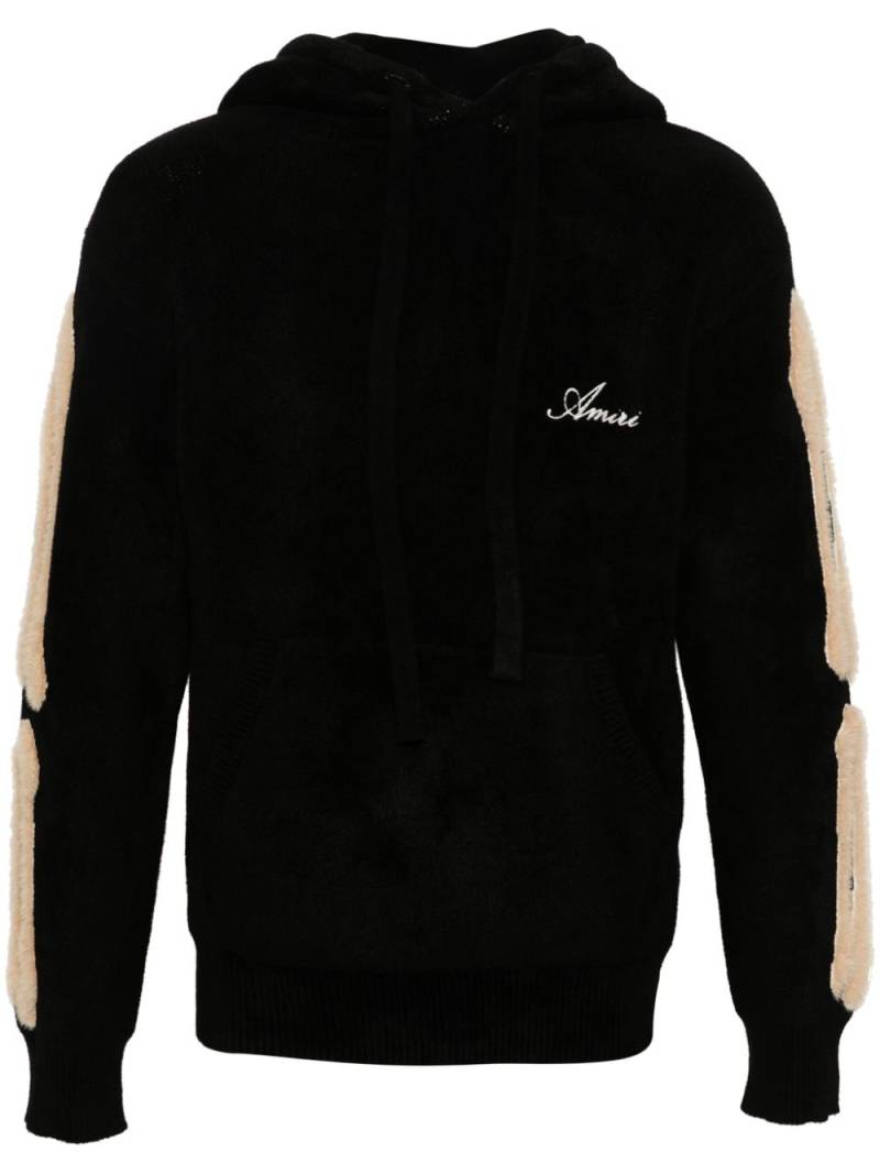 AMIRI Bones logo-embroidered hoodie - Black von AMIRI