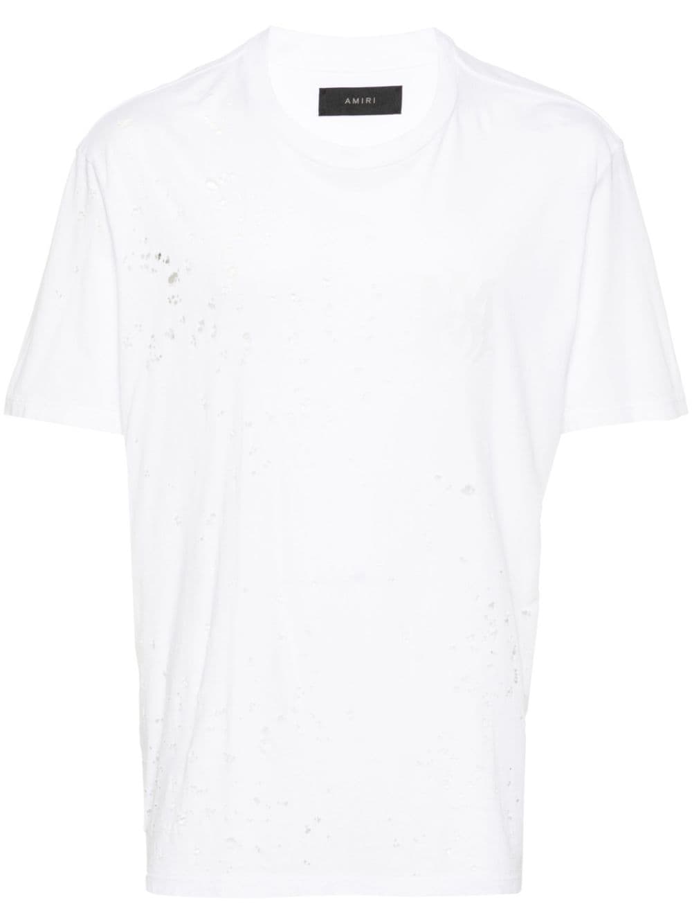 AMIRI Core Shotgun distressed T-shirt - White von AMIRI