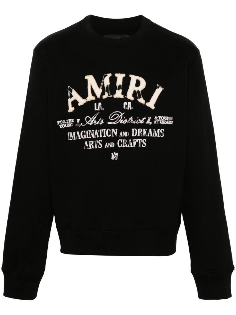 AMIRI Distressed Arts District cotton sweatshirt - Black von AMIRI