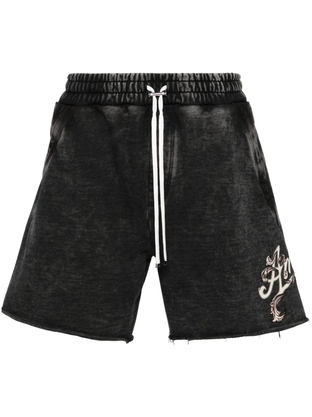 AMIRI Filigree cotton track shorts - Black von AMIRI