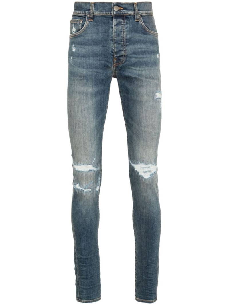 AMIRI Fractured skinny jeans - Blue von AMIRI