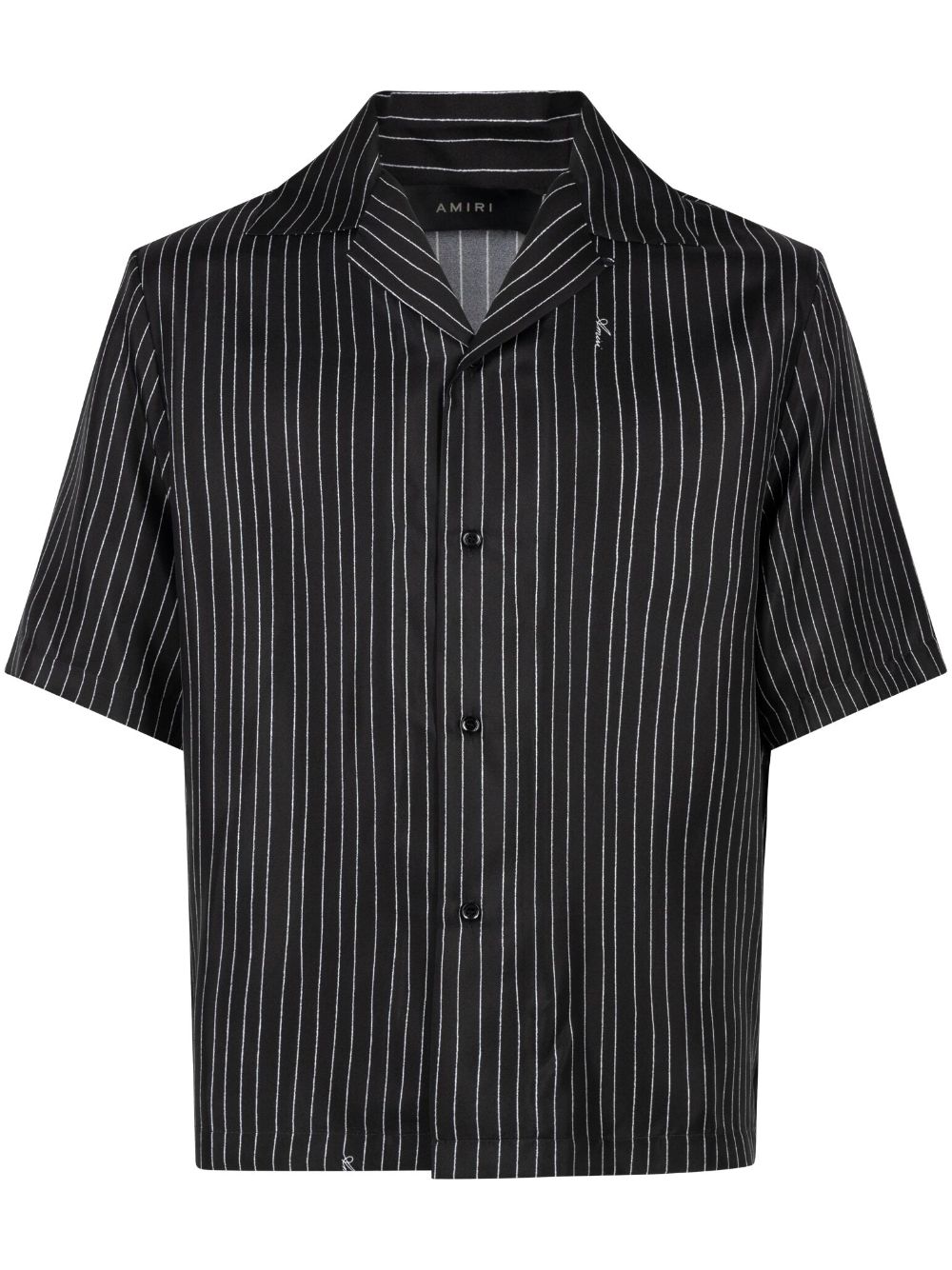 AMIRI Script striped silk shirt - Black von AMIRI