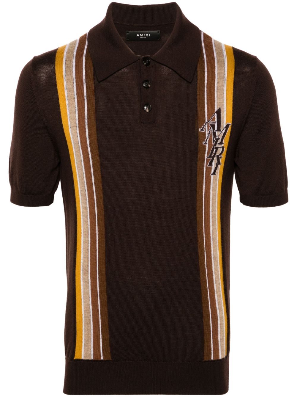 AMIRI Stack Stripe polo shirt - Brown von AMIRI
