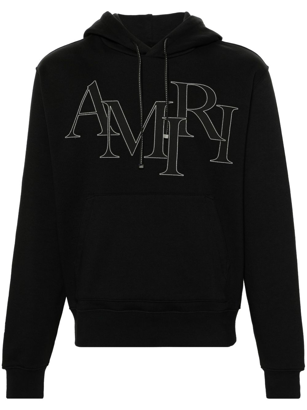 AMIRI Staggered logo-patches hoodie - Black von AMIRI