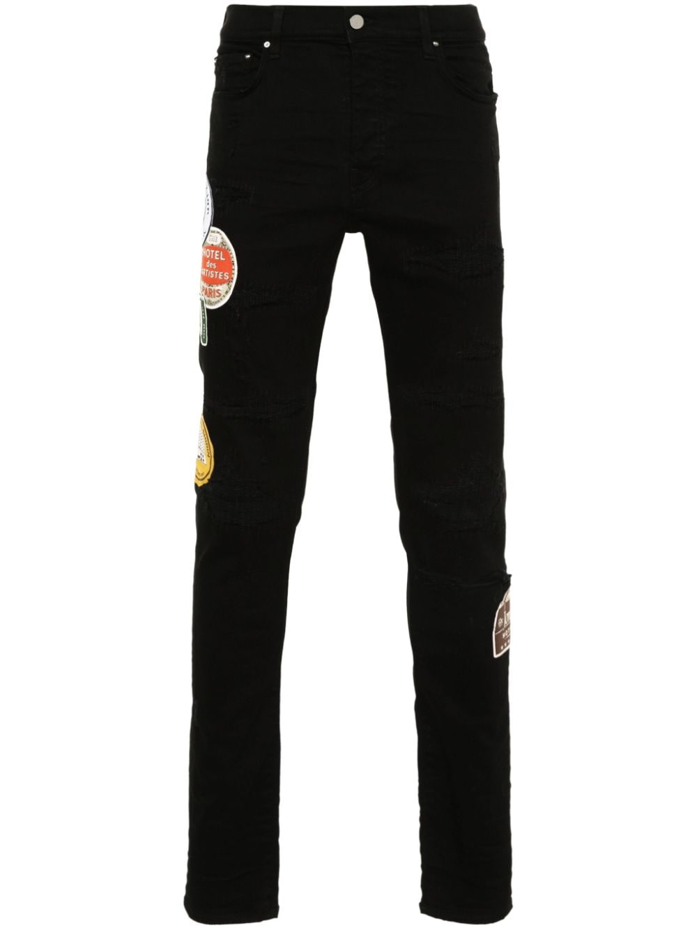 AMIRI Travel Patch Repair skinny jeans - Black von AMIRI