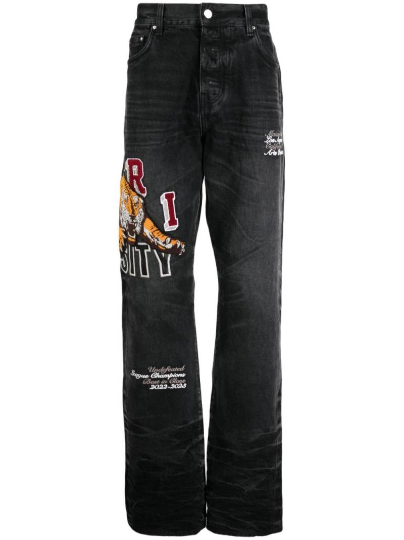 AMIRI Varsity Tiger straight-leg jeans - Black von AMIRI