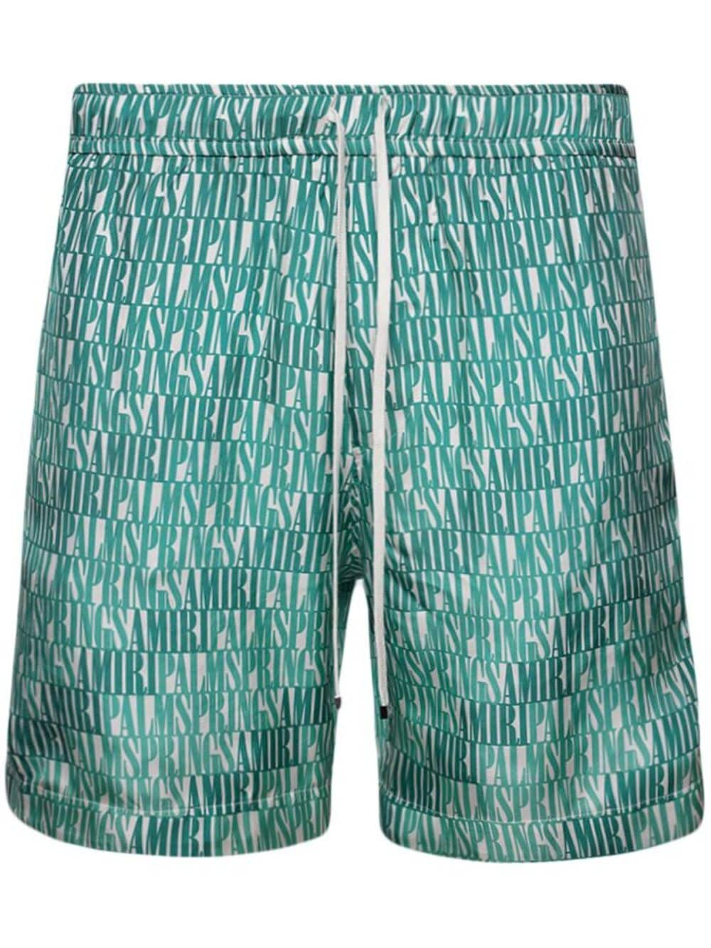 AMIRI X Palm logo-print deck shorts - Green von AMIRI