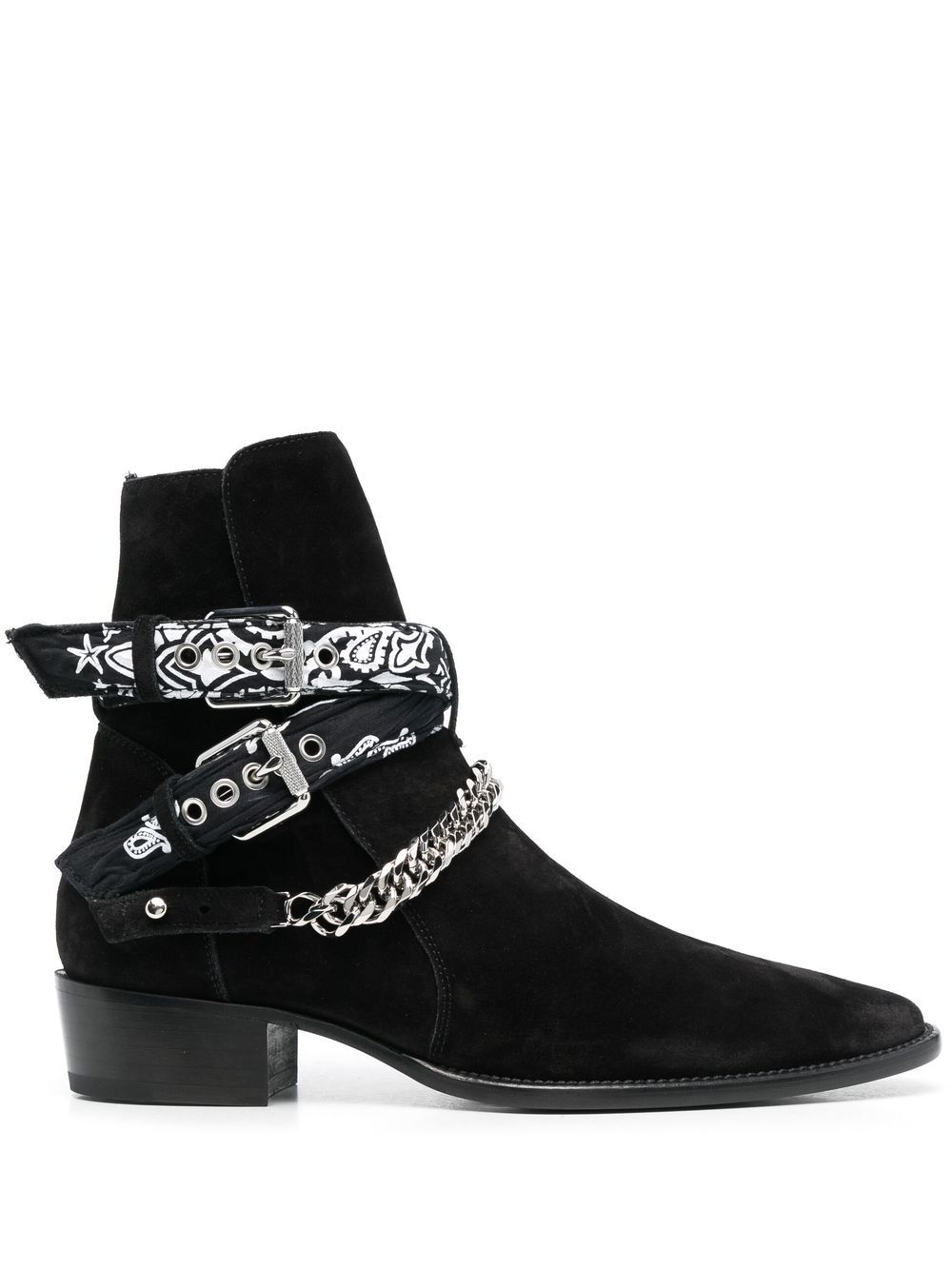 AMIRI buckle-detail 40mm suede boots - Black von AMIRI