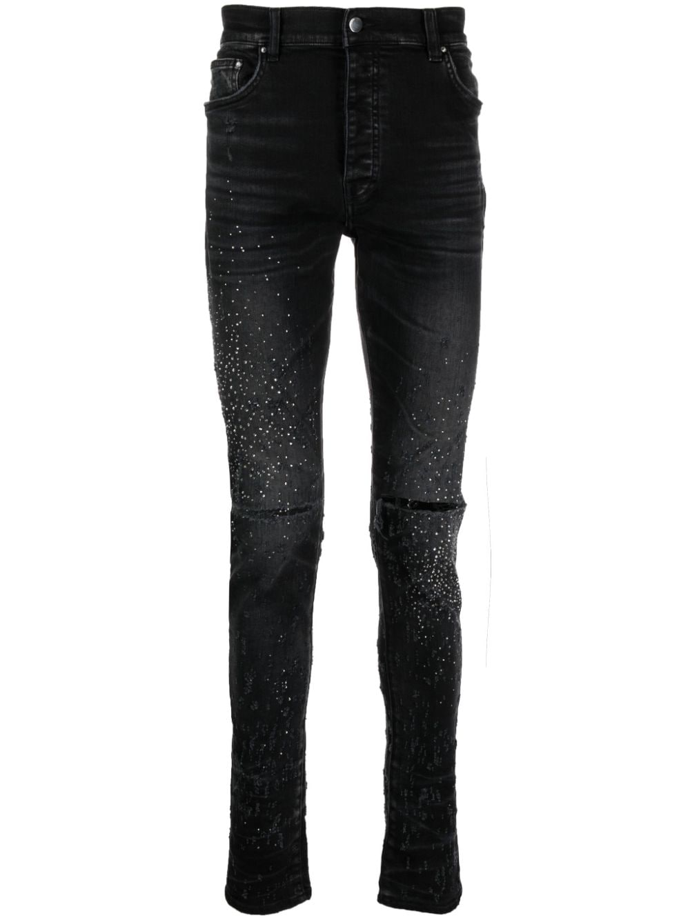 AMIRI crystal-embellished slim-fit jeans - Black von AMIRI