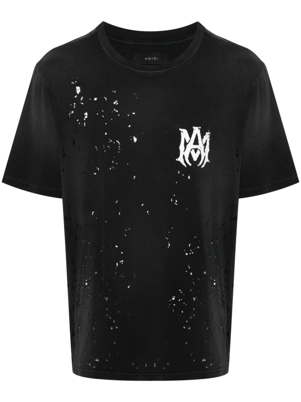 AMIRI distressed logo-print T-shirt - Black von AMIRI