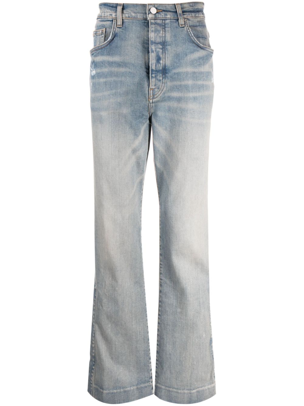 AMIRI distressed wide-leg jeans - Blue von AMIRI