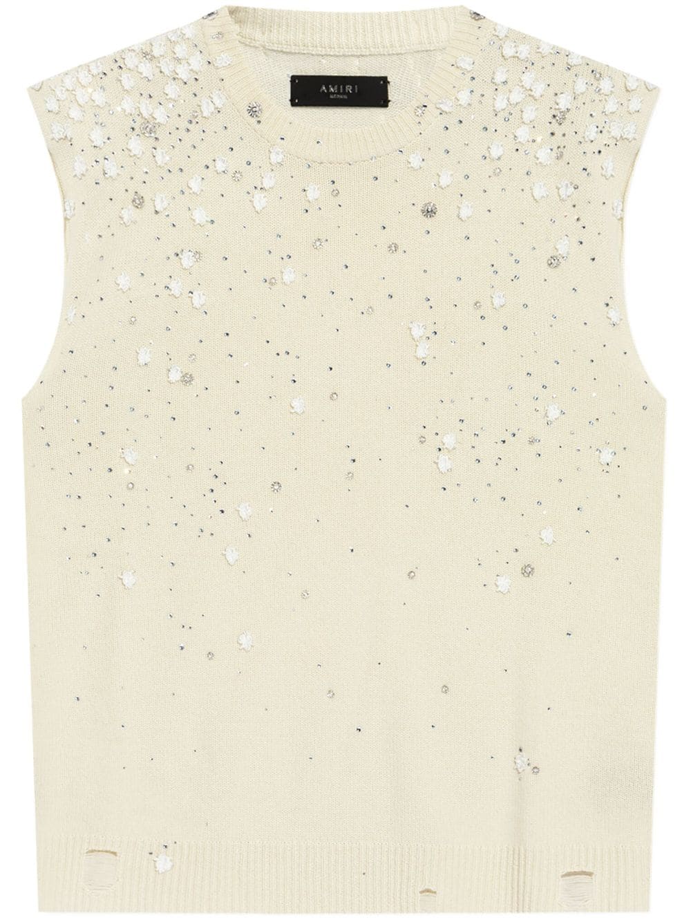 AMIRI embroidered cashmere vest - Neutrals von AMIRI