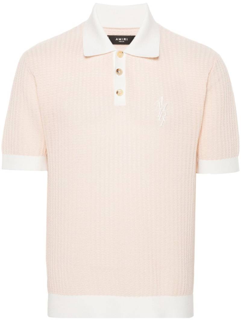 AMIRI embroidered-logo polo-shirt - Pink von AMIRI