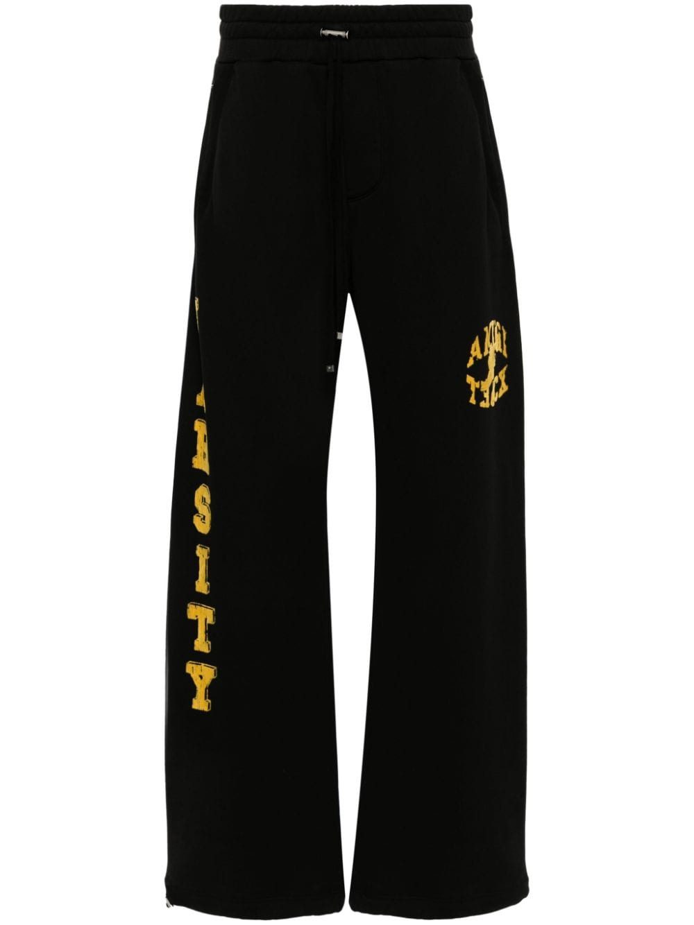 AMIRI flocked-logo cotton track pants - Black von AMIRI